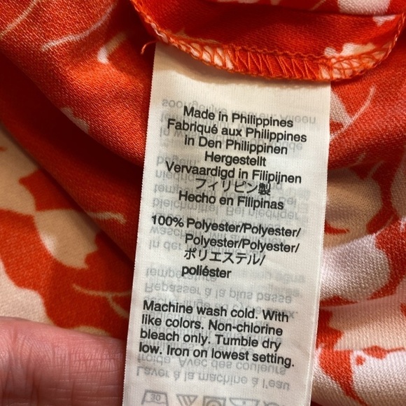 NWOT J. Crew Factory Poppy Red Orange Floral Faux Wrap High Low Midi Skirt - Picture 11 of 12